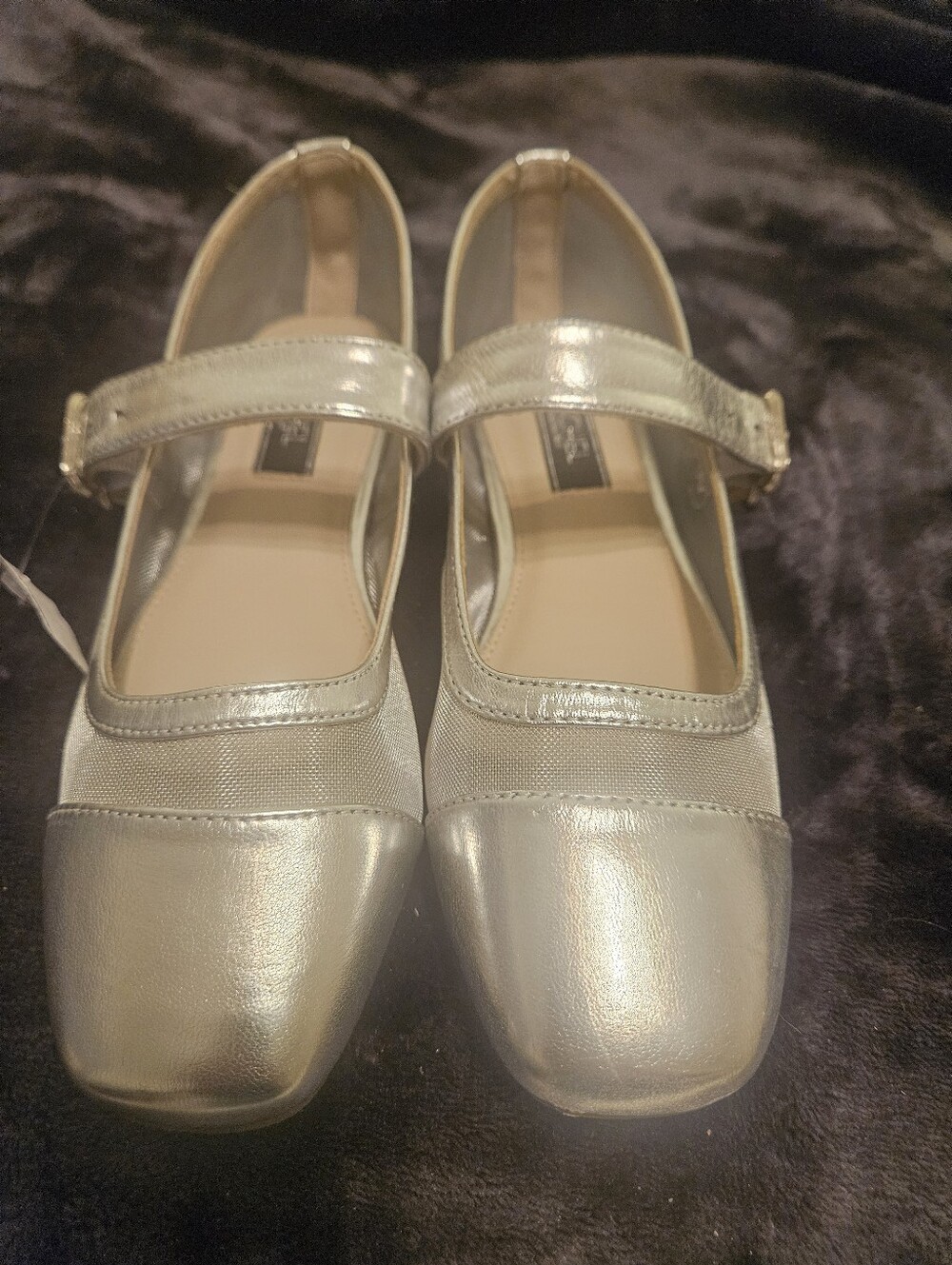 Women's Silver Dress Flats - Size 7